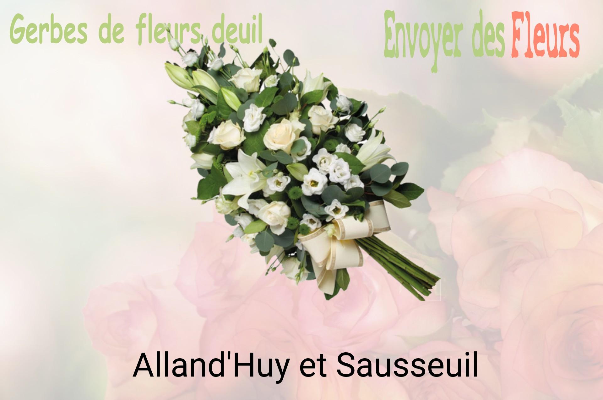 Gerbe de fleurs de deuil livrée à Alland'Huy-et-Sausseuil
